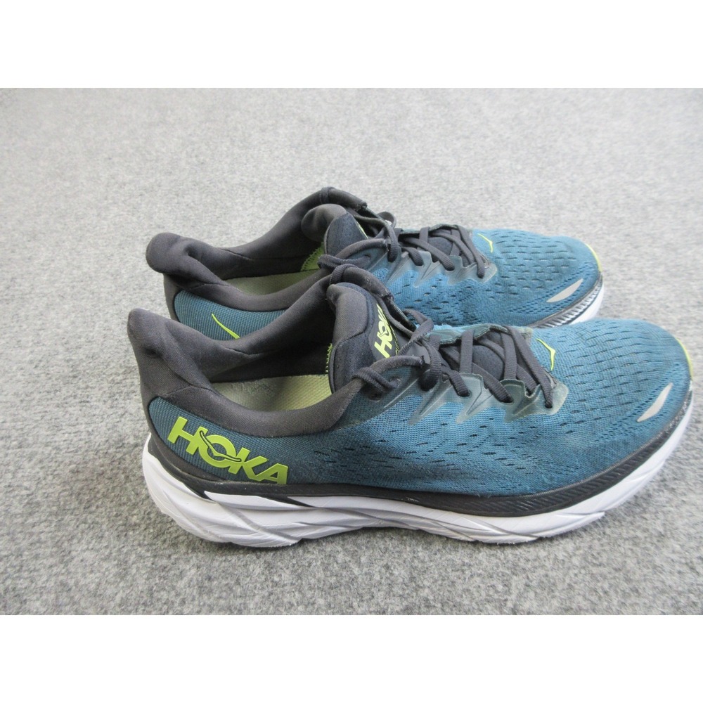 Hoka One One Clifton 8 Running Shoes Mens Size 11.5 Blue Cushioned 1119393 BCBT